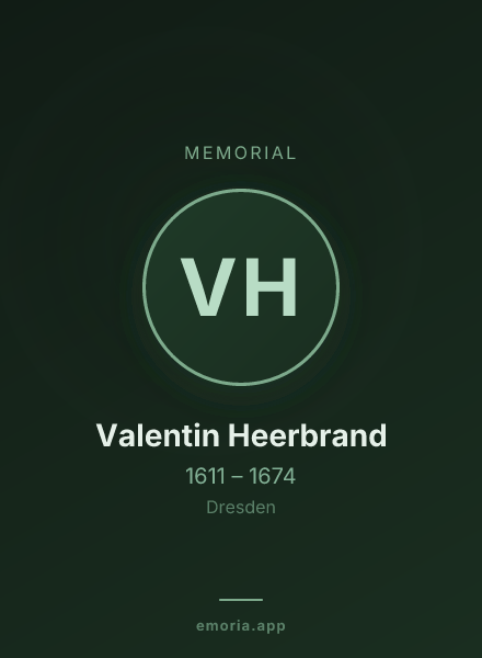 Memorial portrait of Valentin Heerbrand