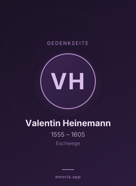 Gedenkportrait von Valentin Heinemann