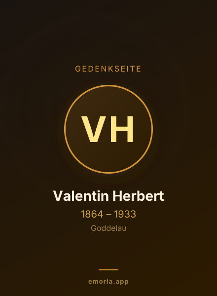 Gedenkportrait von Valentin Herbert