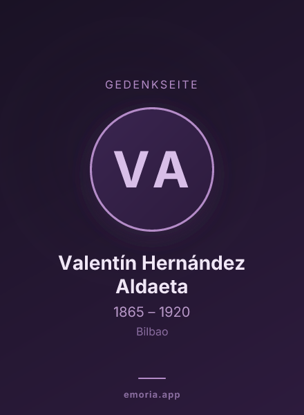 Gedenkportrait von Valentín Hernández Aldaeta
