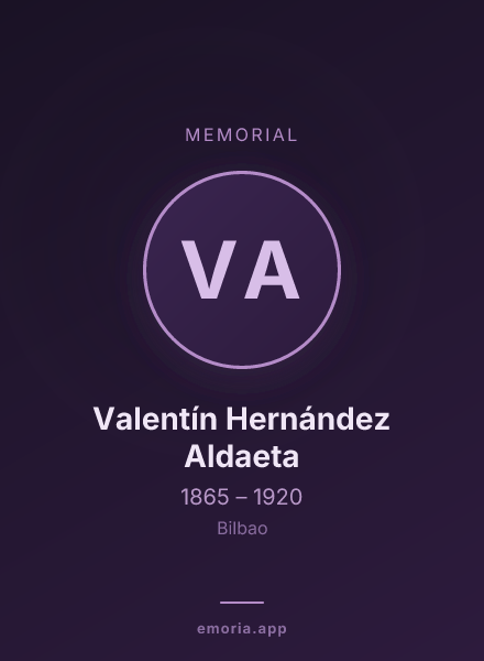 Memorial portrait of Valentín Hernández Aldaeta