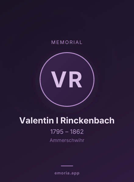 Memorial portrait of Valentin I Rinckenbach