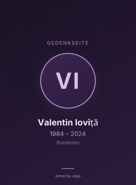 Gedenkportrait von Valentin Ioviță