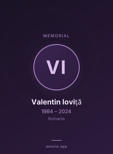 Memorial portrait of Valentin Ioviță