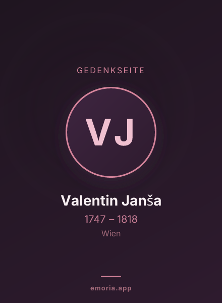 Gedenkportrait von Valentin Janša