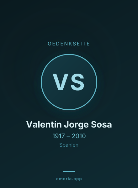 Gedenkportrait von Valentín Jorge Sosa