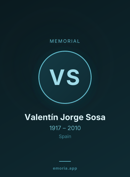 Memorial portrait of Valentín Jorge Sosa