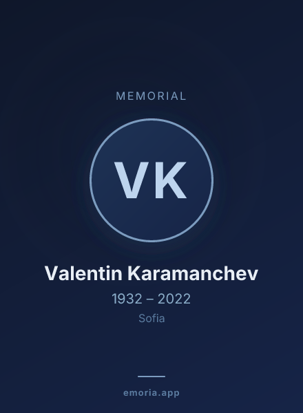 Memorial portrait of Valentin Karamanchev