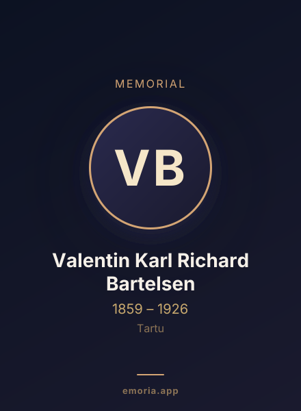 Memorial portrait of Valentin Karl Richard Bartelsen