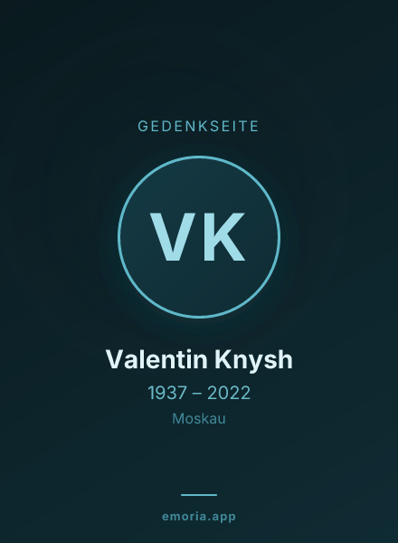 Gedenkportrait von Valentin Knysh