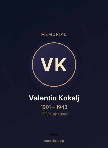 Memorial portrait of Valentin Kokalj
