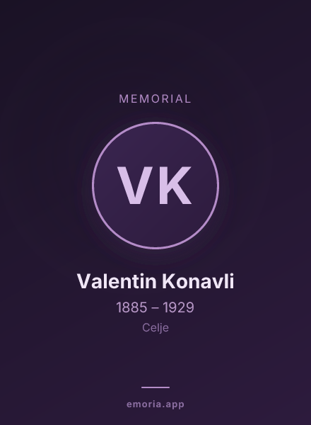 Memorial portrait of Valentin Konavli