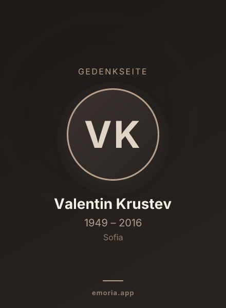 Gedenkportrait von Valentin Krustev