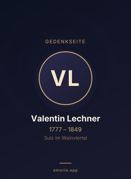 Gedenkportrait von Valentin Lechner