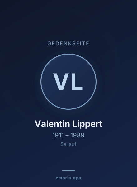 Gedenkportrait von Valentin Lippert