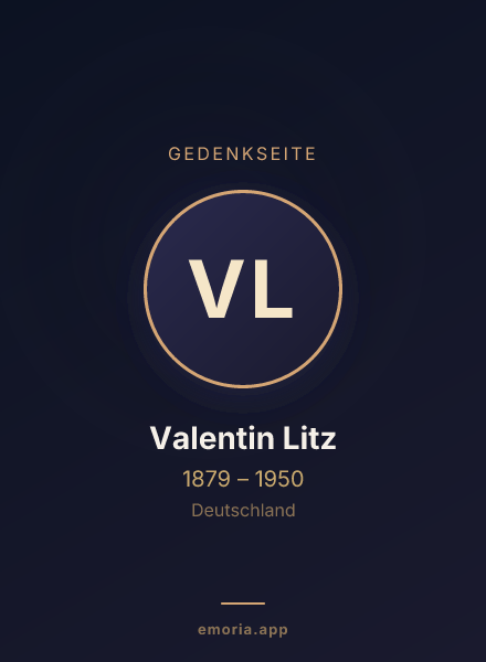 Gedenkportrait von Valentin Litz
