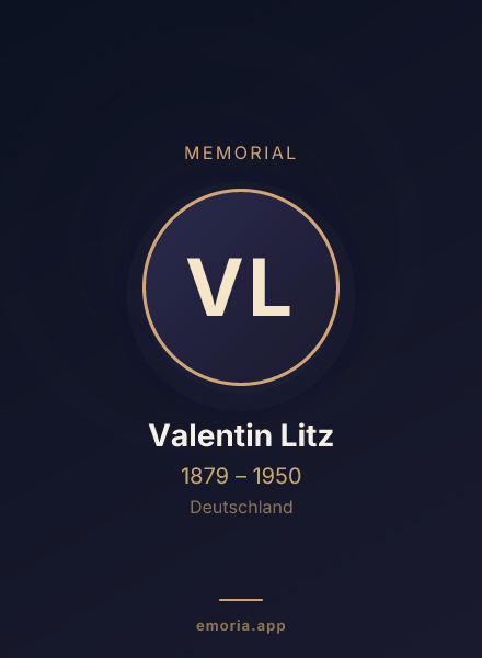 Memorial portrait of Valentin Litz