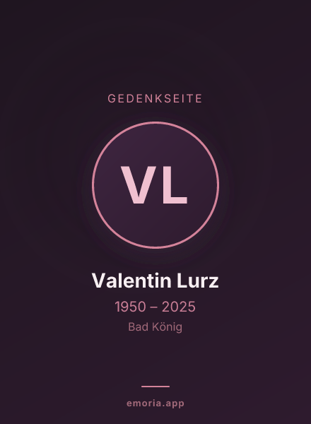 Gedenkportrait von Valentin Lurz