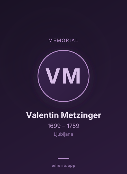Memorial portrait of Valentin Metzinger