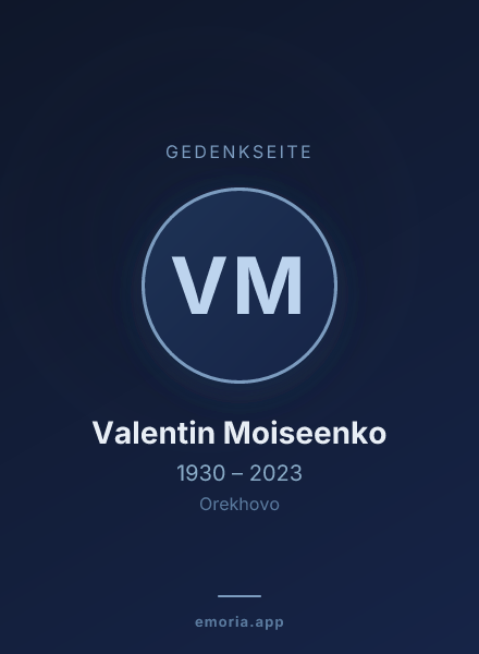 Gedenkportrait von Valentin Moiseenko