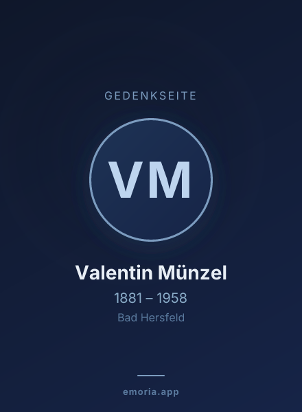 Gedenkportrait von Valentin Münzel