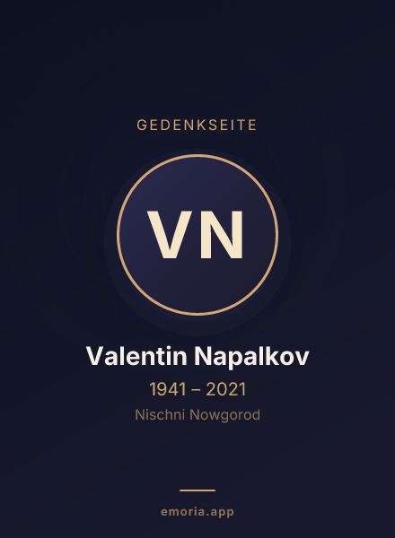 Gedenkportrait von Valentin Napalkov