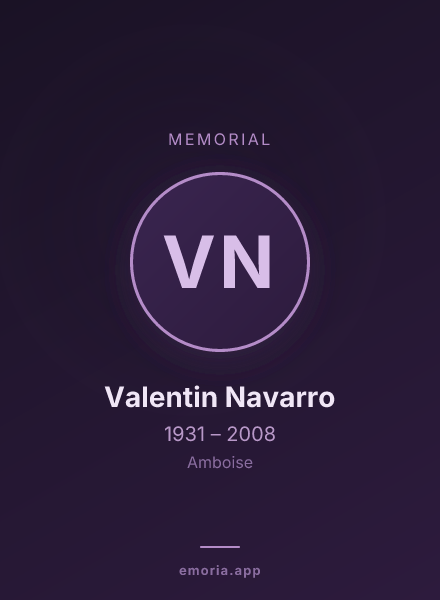 Memorial portrait of Valentin Navarro