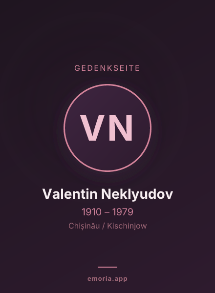 Gedenkportrait von Valentin Neklyudov