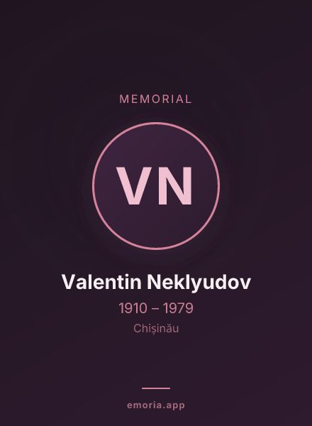 Memorial portrait of Valentin Neklyudov
