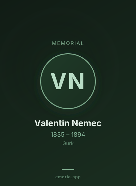 Memorial portrait of Valentin Nemec