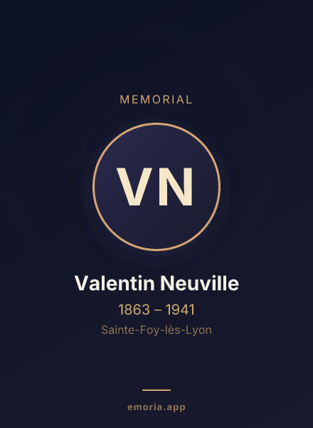 Memorial portrait of Valentin Neuville