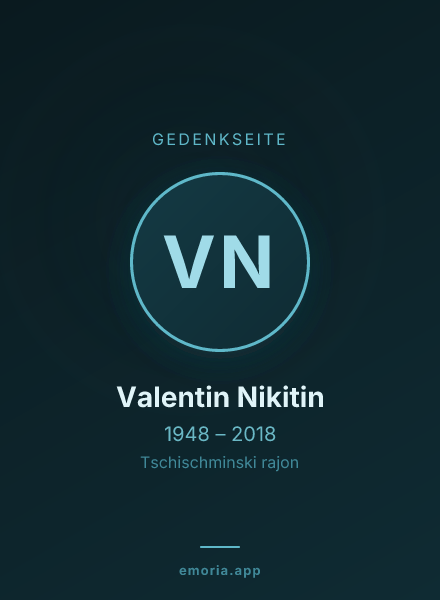 Gedenkportrait von Valentin Nikitin