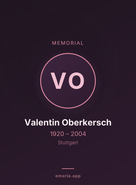 Memorial portrait of Valentin Oberkersch