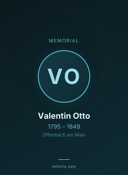 Memorial portrait of Valentin Otto