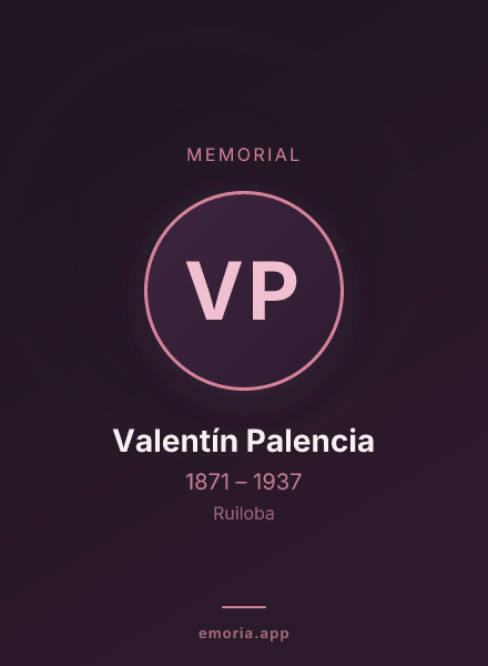Memorial portrait of Valentín Palencia