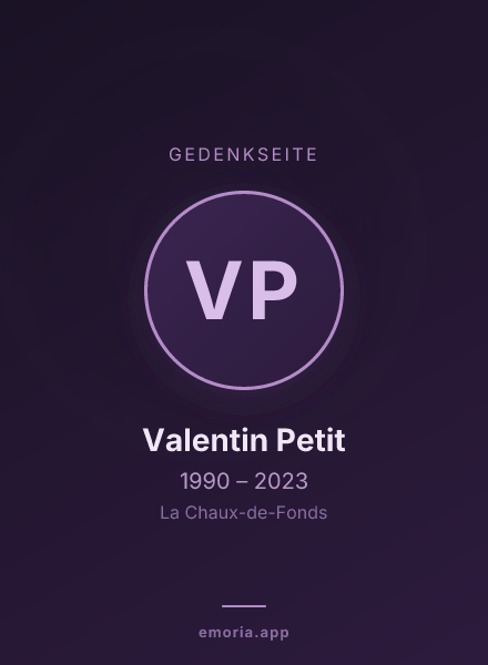 Gedenkportrait von Valentin Petit