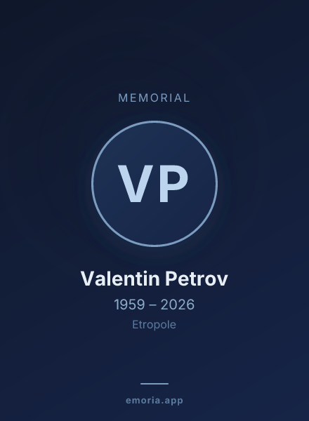 Memorial portrait of Valentin Petrov