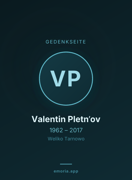 Gedenkportrait von Valentin Pletnʹov