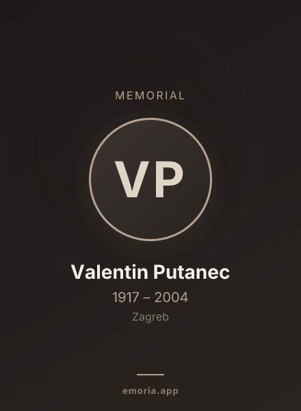 Memorial portrait of Valentin Putanec