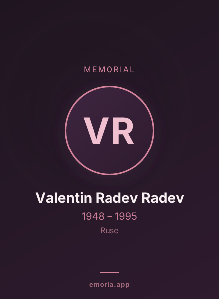 Memorial portrait of Valentin Radev Radev