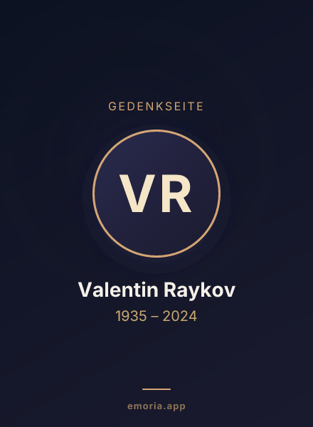 Gedenkportrait von Valentin Raykov