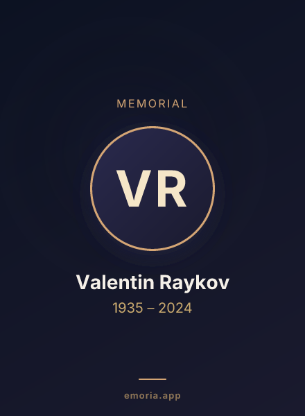 Memorial portrait of Valentin Raykov