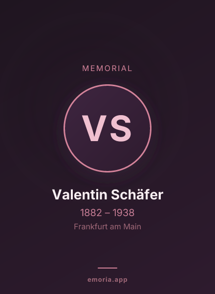 Memorial portrait of Valentin Schäfer