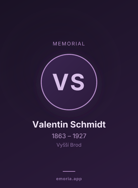 Memorial portrait of Valentin Schmidt