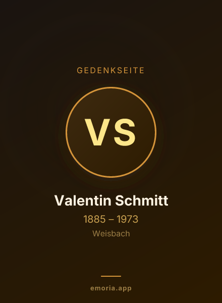 Gedenkportrait von Valentin Schmitt