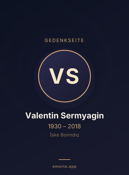 Gedenkportrait von Valentin Sermyagin