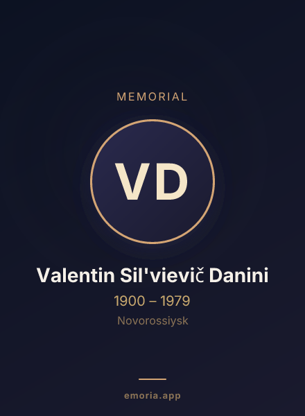 Memorial portrait of Valentin Sil'vievič Danini