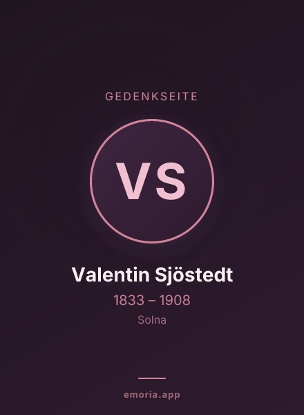 Gedenkportrait von Valentin Sjöstedt