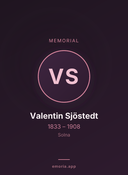 Memorial portrait of Valentin Sjöstedt