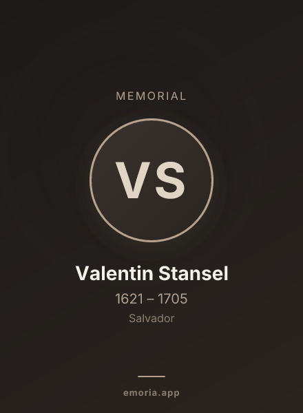 Memorial portrait of Valentin Stansel